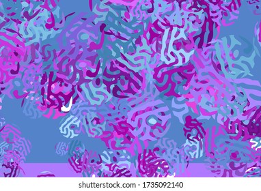 Light Pink, Blue vector texture with abstract forms. Modern abstract illustration with colorful random forms. Modern design for your business card.
