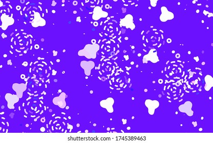 Light Pink, Blue vector texture with abstract forms. Colorful chaotic forms with gradient in modern style. Elegant design for wallpapers.