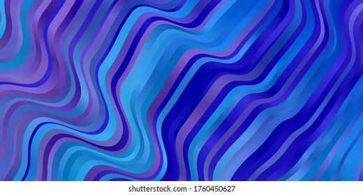 Hellrosa, blaue Vektorstruktur mit kreisförmigem Bogen. Farbige Illustration im abstrakten Stil mit verbogenen Linien. Muster für Werbung, Werbung.