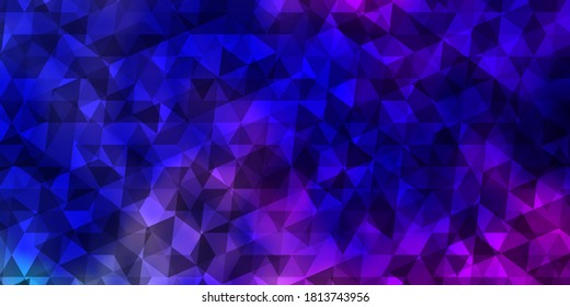 Textura vectorial azul rosa claro con estilo triangular. Diseño decorativo de estilo abstracto con triángulos. Patrón para sitios web.