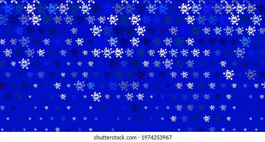 Light Pink, Blue vector texture with disease symbols. Colorful  gradient illness symbols in simple abstract style. Best design for quarantine events.