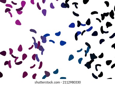 Color rosa claro, textura vectorial azul con formas aleatorias. Diseño decorativo en estilo abstracto con formas aleatorias. Diseño moderno para su tarjeta de visita.