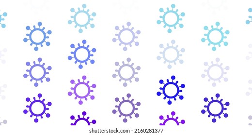 Light Pink, Blue vector texture with disease symbols. Abstract illustration with biological gradient shapes. Wallpaper for health protection.