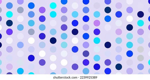 Light pink, blue vector texture with disks. Glitter abstract illustration with colorful drops. Pattern for wallpapers, curtains.