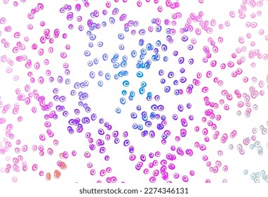 Light Pink, Blue vector texture with disks. Abstract illustration with colored bubbles in nature style. Template for your brand book.