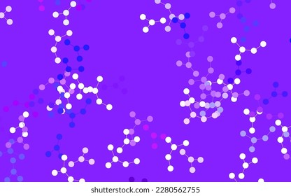 Light Pink, Blue vector texture with artificial intelligence concept. Colorful design in simple style with AI links. Template for ads of intellect, innovations.