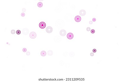 Light Pink, Blue vector texture with disks. Modern abstract illustration with colorful water drops. Pattern for beautiful websites.