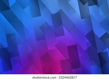 Light Pink, Blue vector texture in rectangular style. Glitter abstract illustration with rectangular shapes. Pattern can be used for websites.