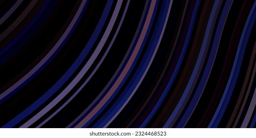 Light Pink, Blue vector texture with curves. Colorful illustration in abstract style with bent lines. Pattern for ads, commercials.
