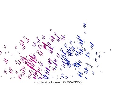 Light Pink, Blue vector texture with colorful lines. Glitter abstract illustration with colored sticks. Smart design for your business advert.