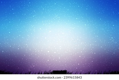 Light Pink, Blue vector texture with milky way stars. Shining illustration with sky stars on abstract template. Pattern for astronomy websites.