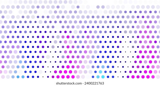 Light pink, blue vector texture with disks. Colorful illustration with gradient dots in nature style. Pattern for booklets, leaflets.