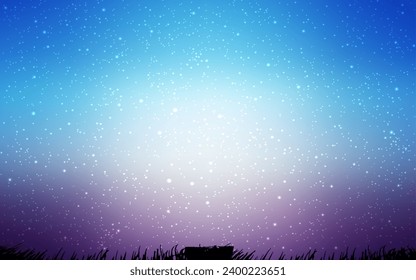 Light Pink, Blue vector texture with milky way stars. Shining illustration with sky stars on abstract template. Pattern for astronomy websites.