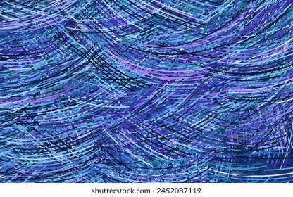 Light Pink, Blue vector texture with bent lines. Shining colorful illustration in simple curve style. Elegant pattern for a brand book.
