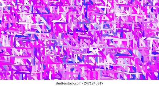 Light pink, blue vector texture with random triangles. Illustration with abstract colorful triangle shapes. Landing pages material.