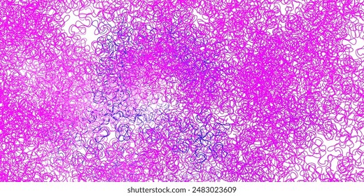 Light pink, blue vector texture with circular arc. Colorful abstract illustration with gradient curves. Pattern for booklets, leaflets.