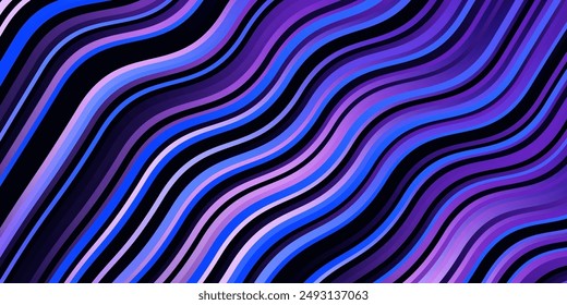 Light Pink, Blue vector texture with circular arc. Colorful illustration with curved lines. Pattern for booklets, leaflets.