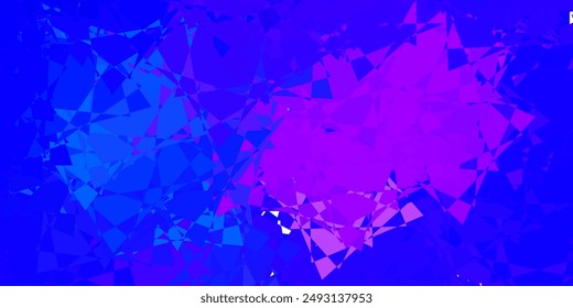 Rosa claro, textura de Vector azul con triángulos aleatorios. Magnífica ilustración abstracta con Formas triangulares , formas. Una adición fácil a sus anuncios.