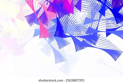 Hellrosa, blaue Vektortextur mit dreieckigem Stil. Illustration mit bunten Dreiecken. Modernes Design für Ihre Visitenkarte.