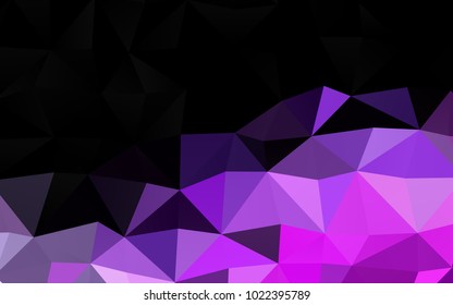 Light Pink, Blue vector triangle mosaic pattern. Triangular geometric sample with gradient.  The textured pattern can be used for background.