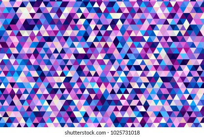 Light Pink, Blue vector triangle mosaic pattern. Glitter abstract illustration with an elegant design. The completely new template can be used for your brand book.