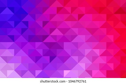 Light Pink, Blue vector triangle mosaic background. Brand-new colored illustration in blurry style with gradient. The best triangular design for your business.