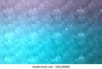 Light Pink, Blue vector triangle mosaic pattern. Colorful illustration in abstract style with gradient. The polygonal design can be used for your web site.
