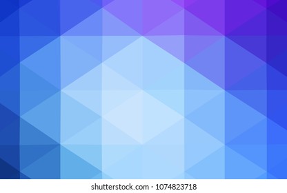 Light Pink, Blue vector triangle mosaic template. Colorful illustration in polygonal style with gradient. The polygonal design can be used for your web site.