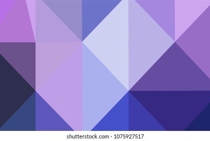 Light Pink, Blue vector triangle mosaic cover. Elegant bright polygonal illustration with gradient. Triangular pattern for your business design.