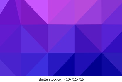 Light Pink, Blue vector triangle mosaic texture. Shining colored illustration in a new style. Brand-new style for your business design.