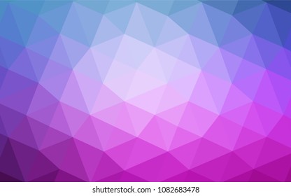 Light Pink, Blue vector triangle mosaic template. A completely new color illustration in a  polygonal style. The best triangular design for your business.