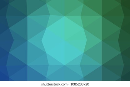 Light Pink, Blue vector triangle mosaic template. Colorful illustration in polygonal style with gradient. A new texture for your design.