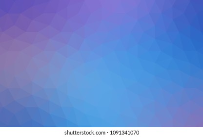 Light Pink, Blue vector triangle mosaic texture. Glitter abstract illustration with an elegant triangles. Template for cell phone's backgrounds.