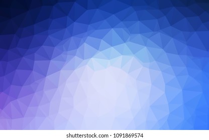 Light Pink, Blue vector triangle mosaic template. Elegant bright polygonal illustration with gradient. Polygonal design for your web site.