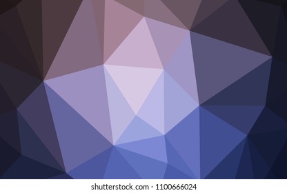 Light Pink, Blue vector triangle mosaic cover. A completely new color illustration in a polygonal style. Best triangular design for your business.