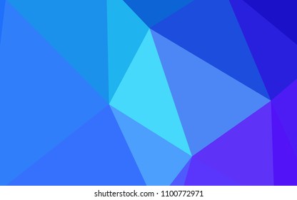 Light Pink, Blue vector triangle mosaic cover. Polygonal abstract illustration with gradient. Template for cell phone's backgrounds.