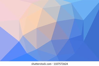 Light Pink, Blue vector triangle mosaic template. A completely new color illustration in a polygonal style. A new texture for your web site.