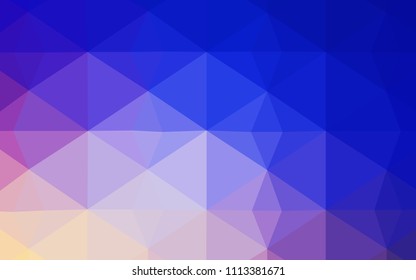 Light Pink, Blue vector triangle mosaic texture. Colorful abstract illustration with triangles. A new texture for your web site.