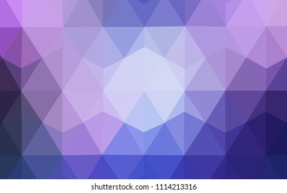 Light Pink, Blue vector triangle mosaic texture. Shining colorful illustration with triangles. Polygonal design for your web site.