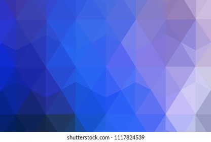 Light Pink, Blue vector triangle mosaic texture. Colorful illustration in polygonal style with gradient. Triangular pattern for your design.