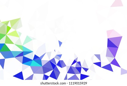 Light Pink, Blue vector triangle mosaic texture. Colorful illustration in polygonal style with gradient. Textured pattern for your backgrounds.