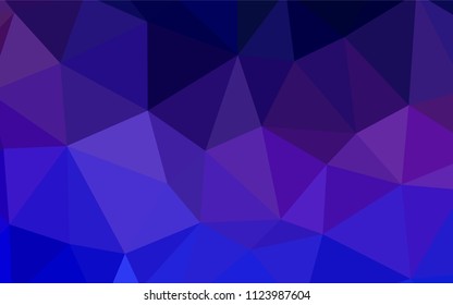 Light Pink, Blue vector triangle mosaic template. Modern abstract illustration with triangles. Completely new template for your banner.