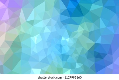 Light Pink, Blue vector triangle mosaic cover. Polygonal abstract illustration with gradient. Completely new template for your banner.