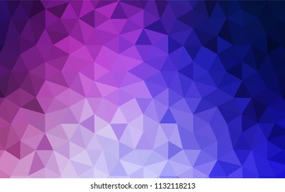 Light Pink, Blue vector triangle mosaic cover. Colorful illustration in polygonal style with gradient. New template for your brand book.
