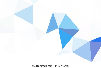 Light Pink, Blue vector triangle mosaic cover. Elegant bright polygonal illustration with gradient. A new texture for your web site.