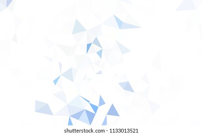 Light Pink, Blue vector triangle mosaic cover. Shining polygonal illustration, which consist of triangles. Polygonal design for your web site.