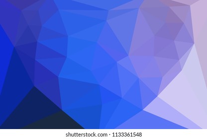 Light Pink, Blue vector triangle mosaic cover with a heart in a centre. Colorful illustration with gradient. A new texture for your web site.