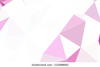 Light Pink, Blue vector triangle mosaic template. Glitter abstract illustration with an elegant triangles. Best triangular design for your business.