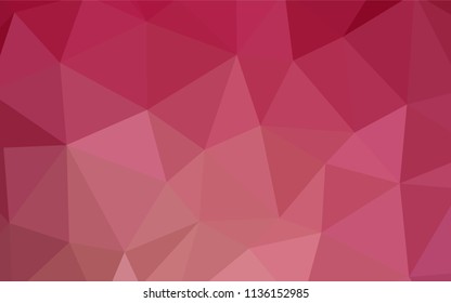 Light Pink, Blue vector triangle mosaic texture. Colorful abstract illustration with triangles. Brand new style for your business design.