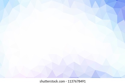 Light Pink, Blue vector triangle mosaic template. A completely new color illustration in a polygonal style. A new texture for your web site.